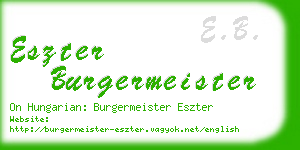 eszter burgermeister business card